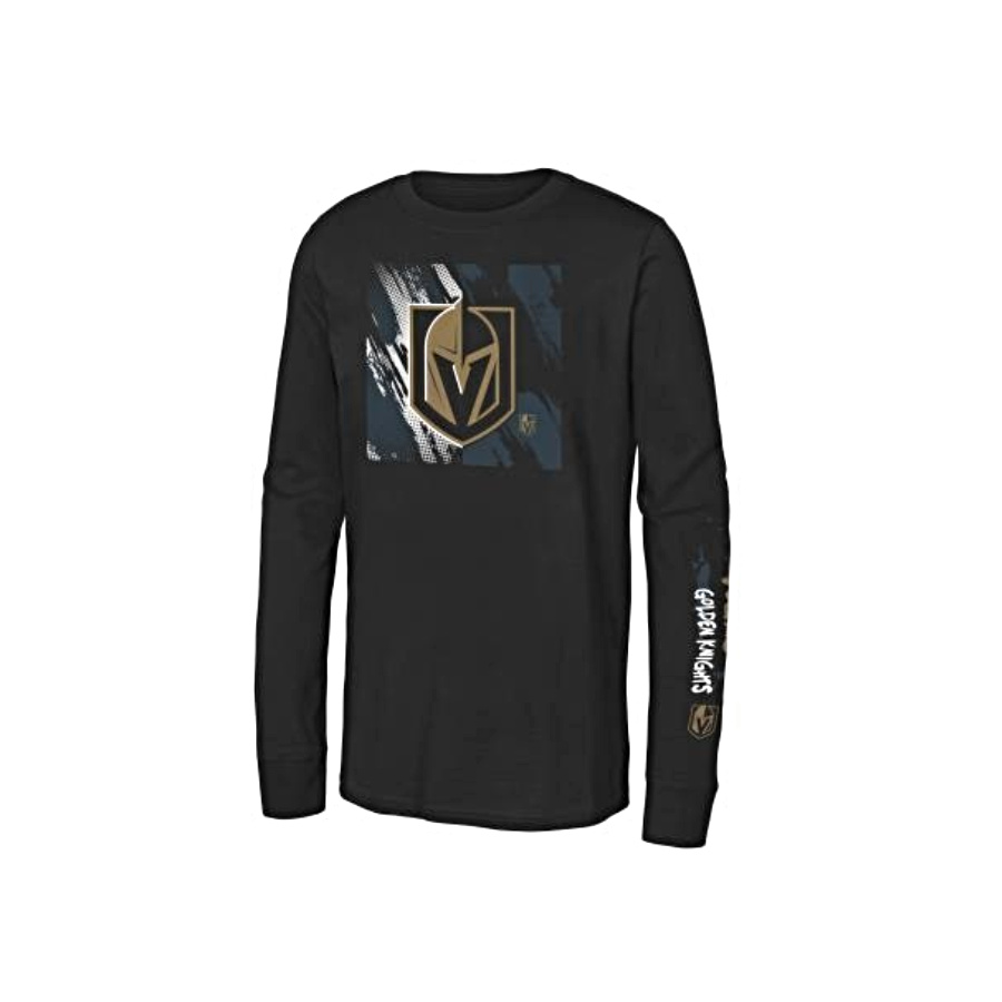 NHL AUTHENTIC HALF a HALF LS CTN TEE LAS VEGAS GOLDEN KNIGHTS DETSKÉ TRIČKO